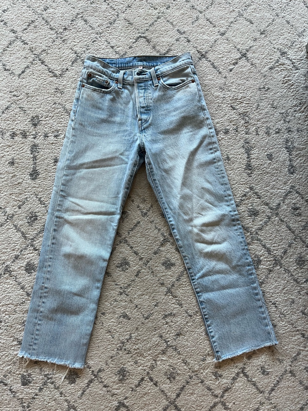 Levi's Light Blue Ankle Crop Jeans